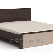 Кровать LOZ/160 Raflo 160х200 BRW венге коричневый/песочный глянец фото
