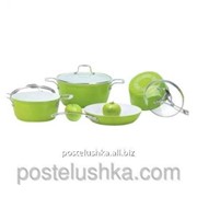 Набор посуды HILTON 2450 FP зеленый, 7 предметов фото