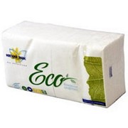 Салфетки МЯГКИЙ ЗНАК - ECO Белые 1-сл. 24х24 250л (х18) арт.С-58