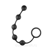 Чёрная анальная цепочка Classic Anal Beads - 31,5 см. фотография