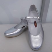 Туфли для народных танцев “Вариант“ (серебро)  фото