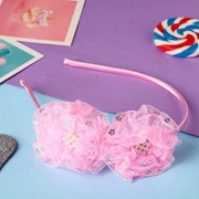 Ободок для волос 'Шелли' кубики, 0,5 см, розовый фото