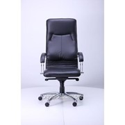 Кресло Ника HB хром Кожа Люкс комбинированная черная фотография