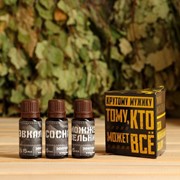 Набор масел в треугольной коробке 'Крутому мужику' 3 шт. фото