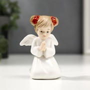 Сувенир керамика “Ангел-девочка с хвостиками - молитва“ 8,5х6х6,5 см фотография