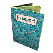 Стильная обложка на паспорт Лазурные узоры фотография