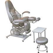 Педикюрно-косметологическое кресло КП-5 с гидравлическим регулятором высоты, с подставкой для ванночки