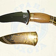 .Нож "КАШАЛОТ" охотничий (95Х18М-ШД) (отд.латунь,самшит,кость ма