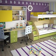 Коллекция мебели для детских комнат СОЛНЕЧНЫЙ ГОРОД (из 5 предметов) фото
