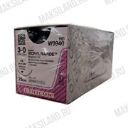 ВИКРИЛ РАПИД 3/0, нить 75 см, игла обратно-реж. 26 мм , 3/8 , W9940 фото