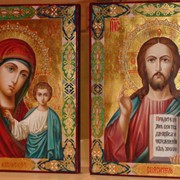 Венчальные иконы, Икона Спасителя и икона Божией Матери фото