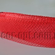 Сетка красная с люрексом для бантов и декораций 8см/25ярд 570576 фотография