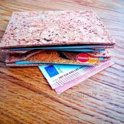 Бумажник из пробкового дерева фото
