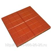 Тротуарная плитка “Рваная Сеть (Сетка) “ 350 х350 х 50 цвет красный фото