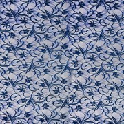 Ткань Гипюр на сетке Вьюн синий фотография