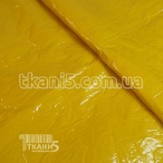 Ткань Лакированный кожзам тонкий ( желтый ) 2686 фото