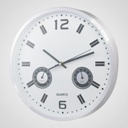 Часы в Металлическом Серебристом Корпусе c Датчиками (Белые) фото