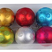 Набор 6 пластиковых шаров "Круги", 60-16