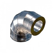 Сэндвич-отвод (90, d115/200, нерж. 0,5мм/нерж.0,5м) фото