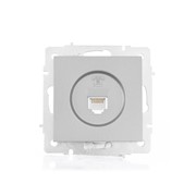 Розетка телефонная СП Vesna евро стандарт механизм платина LEZARD 742-3588-137 фото