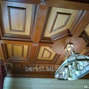 Кессонный потолок с резным багетом 1