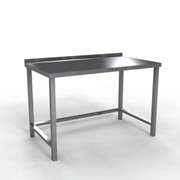 Столы производственные из нержавеющей стали с бортом к стене фото