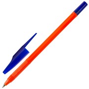 Ручка шариковая масляная STAFF “Flare“, СИНЯЯ, корпус оранжевый, узел 1 мм, линия письма 0,7 мм, 142679 фото