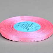Лента атлас 6 мм, розовый (рул 33 м) фотография
