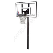 Баскетбольная стойка Spalding Silver 44 Rectangle Polycarbonate фото