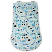 Конверт Summer Infant Конверт на липучке с двумя способами фиксации Wrap Sack®, размер S/M, голубой/машинки