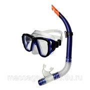 Детский комплект маска с трубкой для плавания Spokey Coral Junior Синий (s0447)