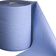 Салфетки двухслойные синие бумажные для очистки 33 х 35 см 1000 шт в рулоне, 350 м