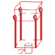 Биг-бэг четырехстроповый верх загрузочный клапан днище с разгрузочным люком фото