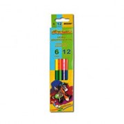 MARCO Набор цветных 2-хсторонних карандашей 6шт=12 цветов серия Пегашка фотография