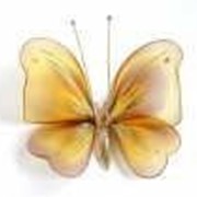 Бабочка средняя полосатая золотая 19*13 см фото