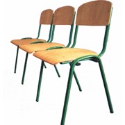 Секция стульев (3 места), мебель для школ, ВУЗов и др. учебных заведений, каталожный номер - 80387