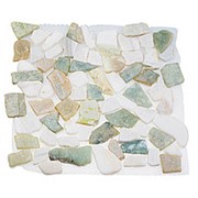 Каменная мозаика MS-WB3 МРАМОР бело-зелёный квадратный фото