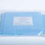 Комплект белья хирургического стерильный (3 простыни): простыня 70х80 - 1 шт, простыня 140х200 - 2 шт. (материал SMS-25, цвет - голубой)