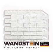 Фасадная панель WandStein - Кирпич - Белый фото