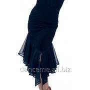 Dance Me Юбка для латины ЮЛ146-3 женская, масло / сетка, черный, серый