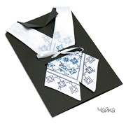 Крос-галстук з вишивкою Чайка 3882 фото