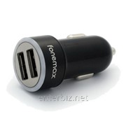 Устройство зарядное Fonemax X-Power DualUSB Car Charger (3.1A/15.5W, 2USB) Black (FM-XPC-F18BK), код 103829 фото