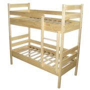 Кровать детская 2-х ярусная, из натуральной древесины, Код 15675, Купить кровать для детского сада