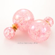 Серьги - шарики ''Dior'' (розовые) 216558(1) фото
