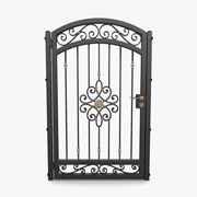 Металлическая калитка с ковкой №7 фото