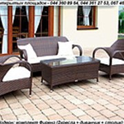 Коллекции ротанговой плетеной мебели, Комплект Фиренз - 2 кресла + диван + стол - мебель для сада, дома, гостиницы, ресторана фотография