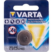 Батарейка CR2016 3В литиевая Varta в блистере 1шт.