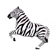 Шар фольгированный Ф Фигура 11 Зебра чёрная FM фото