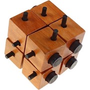 Деревянная головоломка "Куб Деметры" (сложная)