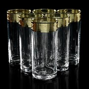 Набор стаканов для сока 290 мл “Версаче Голд“, 6 шт фото